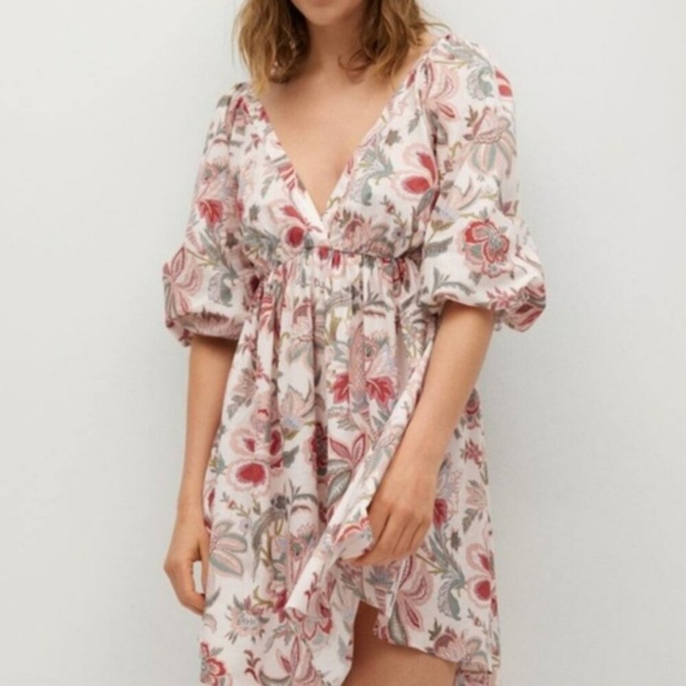 Chufy x mango floral mini dress, size XS
